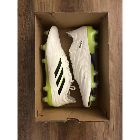 Adidas Copa Pure.1 FG Soccer Cleats Mens Size 9 White Lucid Lemon HQ8971 New - Picture 8 of 9